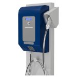 Зарядна станція GreenFuel на стовпчику з кабелем